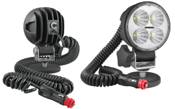 LED Arbeitslampe mit Magnethalter, Spiralkabel und Ausschalter