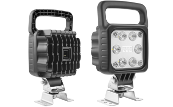 LED Arbeitslampe mit Omega Halter und eingebautem AMP Faston Stecker
