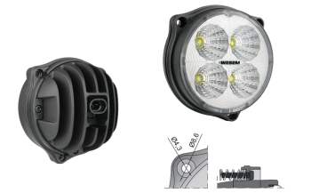 LED Arbeitslampe mit eingebautem AMP SuperSeal Stecker (3 Schrauben version)