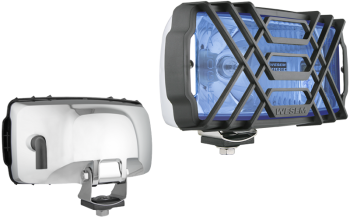 Halogen Fernscheinwerfer im Chromgehäuse - hellblau