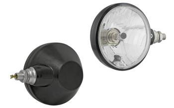 Hauptscheinwerfer Typ H4/R2 im Metallgehäuse - rechts (Abblendlicht, Fernlicht, Positionslicht)