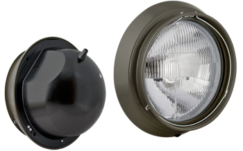 Hermetische Hauptscheinwerfer typ H4 im Metallgehäuse (Abblendlicht, Fernlicht)