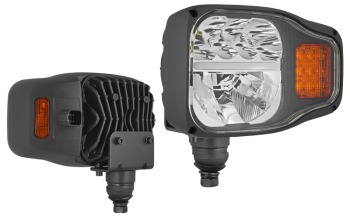 LED Hauptscheinwerfer mit boden Halter und eingebautem DT04-6P Stecker - links