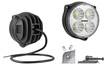 LED Arbeitslampe mit Kabel (3 Schaftschrauben version)