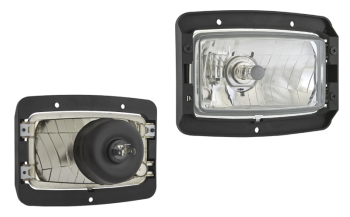 Hauptscheinwerfer Typ H4 mit Montageplatte (Abblendlicht, Fernlicht)