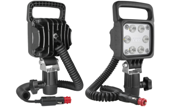 LED Arbeitslampe mit CAR3 Halter, Spiralkabel und Ausschalter