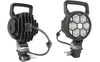 LED Arbeitslampe mit CAR1 Halter und eingebautem AMP Faston Stecker