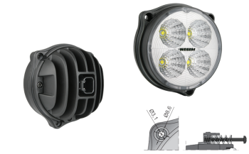 LED Arbeitslampe mit eingebautem Deutsch DT04-2P Stecker (3 Schaftschrauben version)