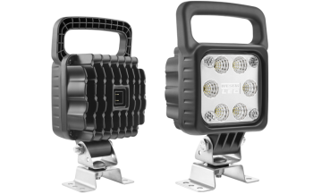 LED Arbeitslampe mit Omega Halter und eingebautem AMP Faston Stecker