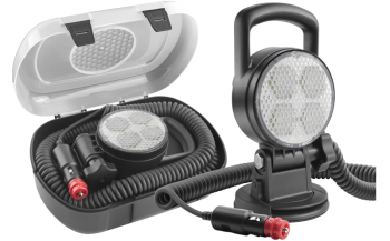 LED Arbeitslampe mit Saugnapfhalter, Spiralkabel und Ausschalter