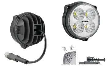 LED Arbeitslampe mit Kabel und Deutsch DT04-2P Stecker (3 Schaftschrauben version)
