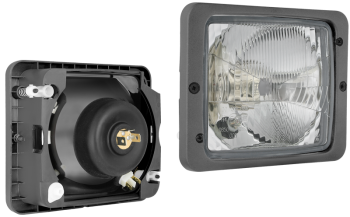 Hauptscheinwerfer Typ H4 mit Rahmen (Abblendlicht, Fernlicht, Positionslicht)