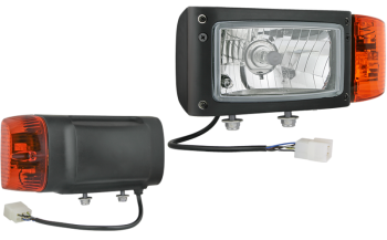 Hauptscheinwerfer Typ H4 mit Kabel und AMP Stecker - links