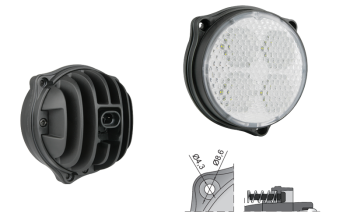 LED Arbeitslampe mit eingebautem AMP SuperSeal Stecker (3 Schrauben version)