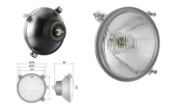 Hauptscheinwerfer Typ R2 - Linksverkehr (Abblendlicht, Fernlicht) - links